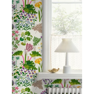 Boras Virágos modern zöld vlies tapéta Gocken Jobs Rabarber Multi 53 cm X 10 m