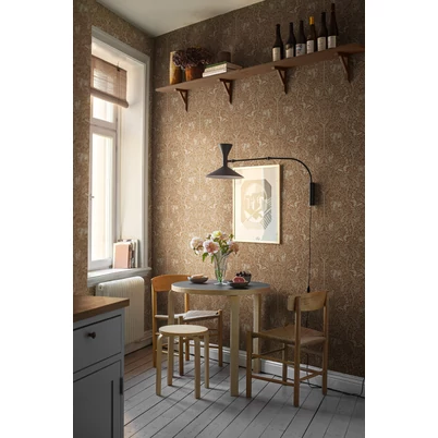 Boras Erdei állatos barna vlies tapéta Under the Elder Tree Brown 53 cm X 10 m