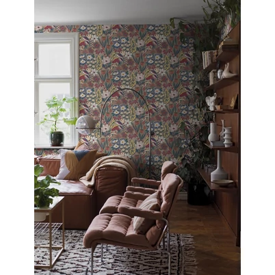 Boras Virágos vidám színes vlies tapéta Hanna Werning Trädgården Multi 53 cm X 10 m