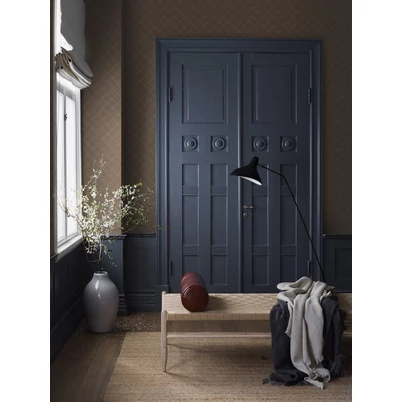 Boras Klasszikus rácsos barna vlies tapéta Golden Trellis Brown 53 cm X 10 m