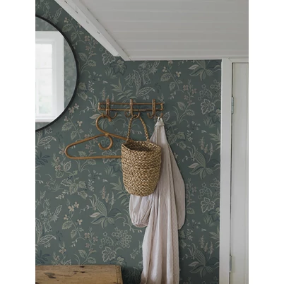 Boras Botanikai mintás skandináv zöld Folklore Multi 53 cm X 10 m