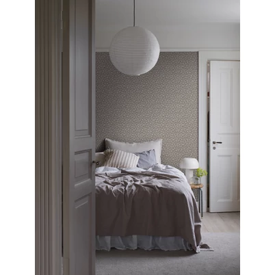 Boras Apró virágos bézs vlies tapéta Skogsblomst Beige 53 cm X 10 m