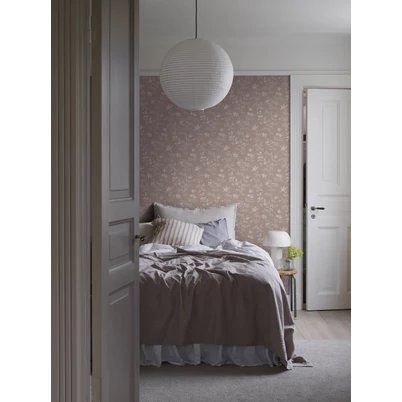 Boras Klasszikus virág mintás rózsaszín vlies tapéta Ängsblomma Pink 53 cm X 10 m