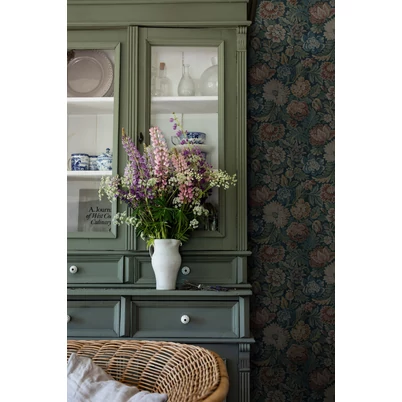 Boras Jacquard hatású virágos sötétzöld vlies tapéta Nightingale Garden Multi 53 cm X 10 m