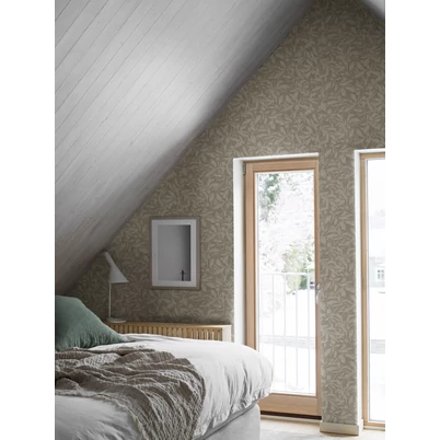 Boras Modern leveles zöld vlies tapéta Skogsparken Green 53 cm X 10 m