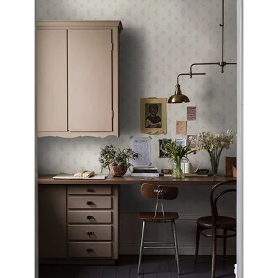 Boras Apró virágos klasszikus kék-bézs vlies tapéta Petit Fleurs Beige 53 cm X 10 m