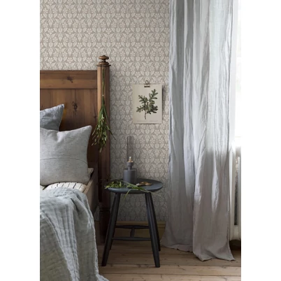 Boras Skandináv virág mintás bézs vlies tapéta Nora Beige 53 cm X 10 m