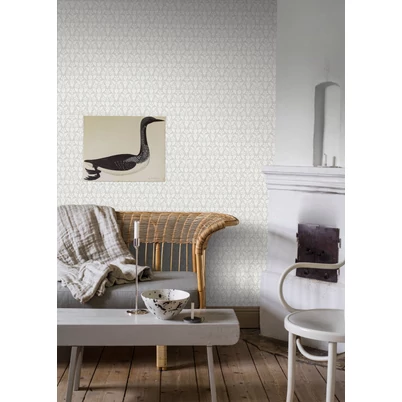 Boras Skandináv virág mintás szürke vlies tapéta Nora Grey 53 cm X 10 m