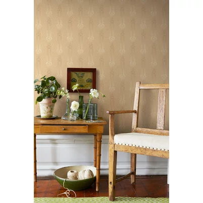 Boras Klasszikus sárga vlies tapéta görög oszlopokkal Ellen Yellow 53 cm X 10 m