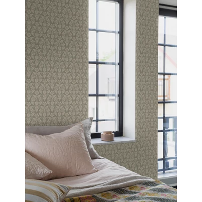 Boras Skandináv virág mintás zöld vlies tapéta Nora Green 53 cm X 10 m