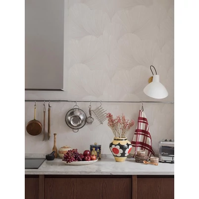 Boras Kagyló mintás modern fehér vlies tapéta Mirage White 53 cm X 10 m