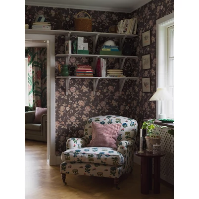 Boras Romantikus rózsás barna vlies tapéta Rosenträd Brown 49 cm X 10 m