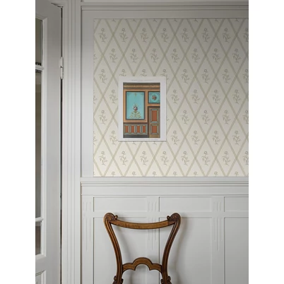 Boras Klasszikus bézs vlies tapéta virágokkal Signe Beige 53 cm X 10 m