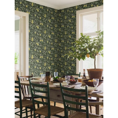 Boras Mediterrán citromos zöld vlies tapéta Citronträd Green 53 cm X 10 m