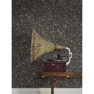 Boras Olivás fekete vlies tapéta Olivträd Black 53 cm X 10 m