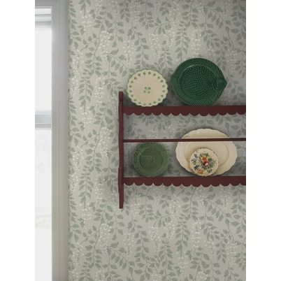 Boras Akácvirágos romantikus bézs vlies tapéta Blåregn Beige 53 cm X 10 m