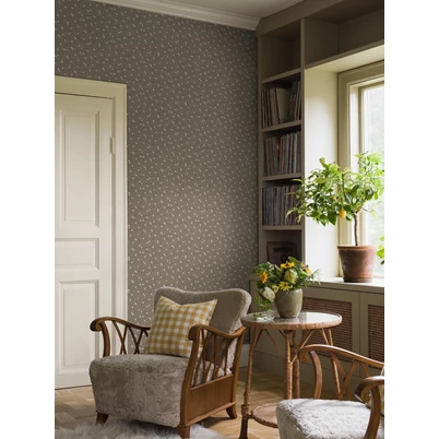 Boras Apró virágos zöld vlies tapéta Myrten Green 53 cm X 10 m