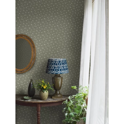 Boras Apró virágos zöld vlies tapéta Myrten Green 53 cm X 10 m