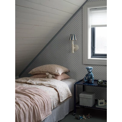 Boras Apró csillagos skandináv kék vlies tapéta Skogsstjärna Blue 53 cm X 10 m