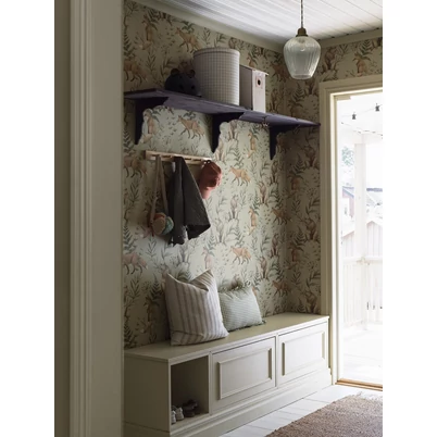 Boras Róka mintás bézs vlies gyerek tapéta Wild Forest Beige 53 cm X 10 m