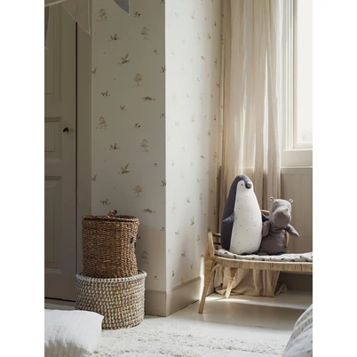 Boras Rókás bézs vlies tapéta Little Fox Beige 53 cm X 10 m