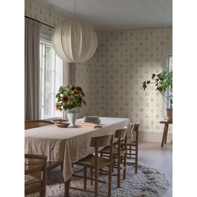 Boras Vintage virágos bézs vlies tapéta Ängsflora Beige 53 cm X 10 m