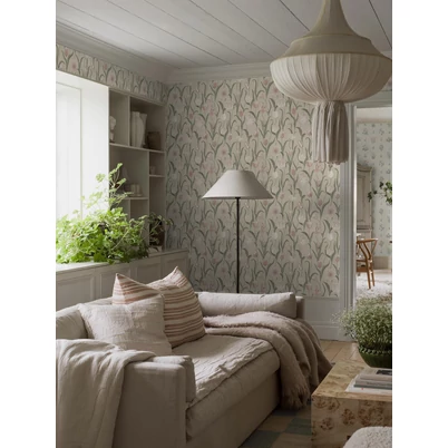 Boras Tulipános bézs vlies tapéta La Belle Epoque Pink 53 cm X 10 m