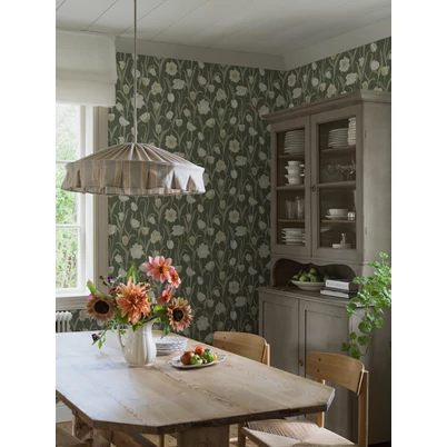 Boras Tulipános zöld vlies tapéta La Belle Epoque Green 53 cm X 10 m