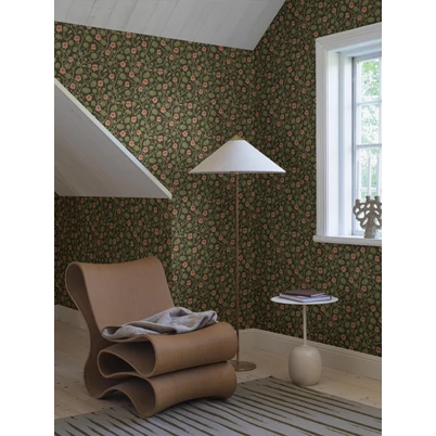 Boras Virágindás zöld vlies tapéta Krasse Green 53 cm X 10 m