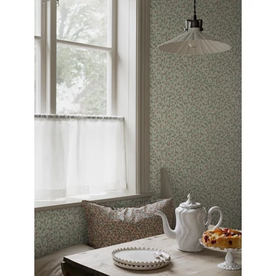 Boras Skandináv levél mintás rózsaszín vlies tapéta Klöver Pink 53 cm X 10 m