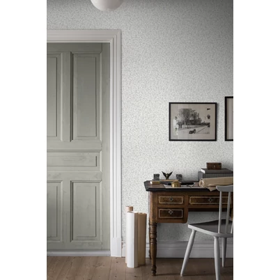 Boras Levél mintás modern szürke vlies tapéta Hazel Grey 53 cm X 10 m