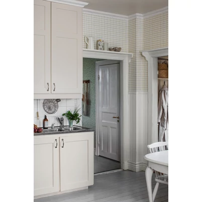 Boras Kockás klasszikus bézs vlies tapéta Frida Beige 53 cm X 10 m