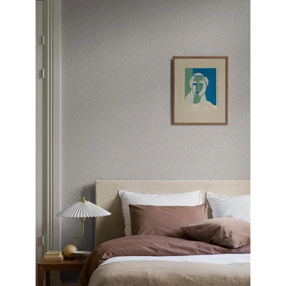 Boras Apró páfrányos elegáns szürke vlies tapéta Little Fern Grey 53 cm X 10 m