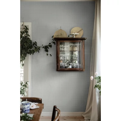 Boras Kockás klasszikus kék vlies tapéta Picnic Check Blue 53 cm X 10 m