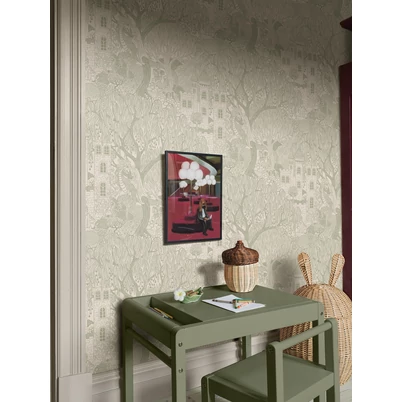 Boras Mese világ zöld vlies tapéta Kingdom of the Willow Green 53 cm X 10 m