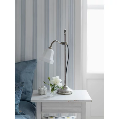 Boras Csíkos kék vlies tapéta Hamnskär Stripe Blue 53 cm X 10 m