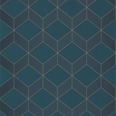 Casadeco Geometriai mintás modern kék vlies tapéta 1930 Metro Bleu 53 cm X 10 m