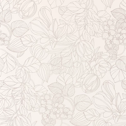 Casadeco Elegáns levél mintás bézs vlies tapéta 1930 Gravure Blanc 53 cm X 10 m