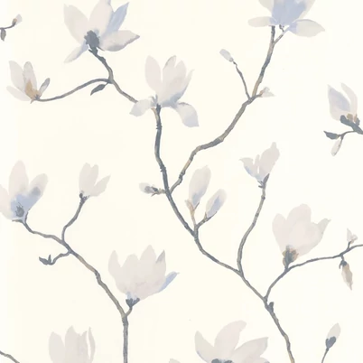 Casadeco Magnóliás szürke vlies tapéta Florescence Suzhou Gris Bleute 53 cm X 10 m