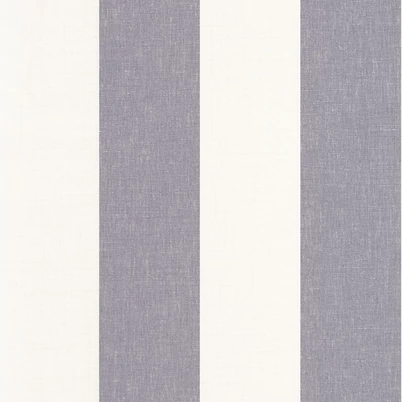 Casadeco Szövethatású széles csíkos sötétkék vinyl tapéta Williamsburg Rayure Nocturne 53 cm X 10 m