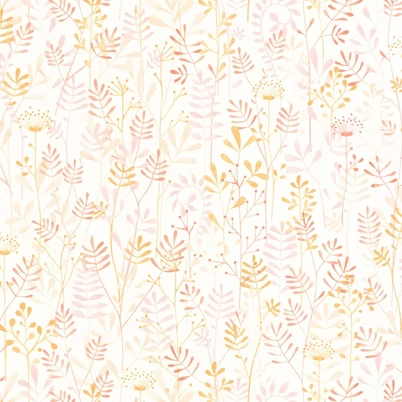 Casadeco Levél mintás rózsaszín vlies tapéta Wild Garden Rose Nude 53 cm X 10 m