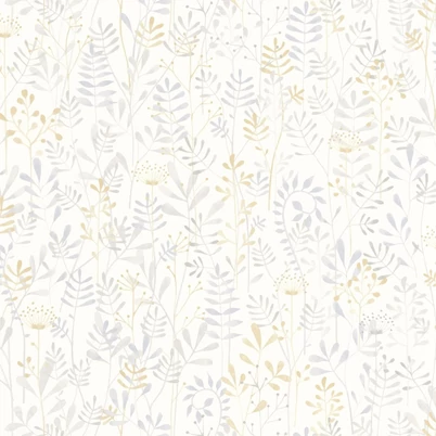 Casadeco Levél mintás bézs vlies tapéta Wild Garden Naturel 53 cm X 10 m