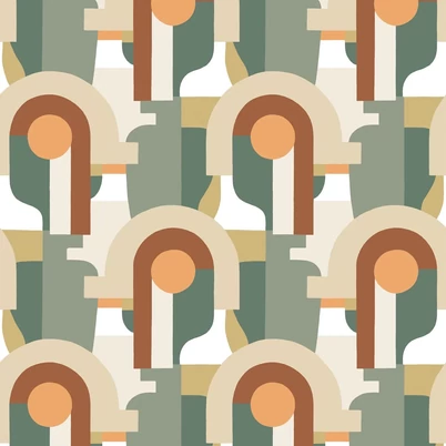 Casadeco Absztrakt mintás színes vlies poszter tapéta Pop Multico Vert 5 cm X 3 m