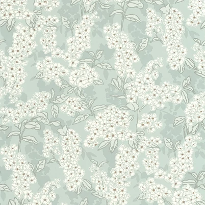 Casadeco Cseresznyevirágos világoskék vlies tapéta Ume Bleu Nuage 53 cm X 10 m