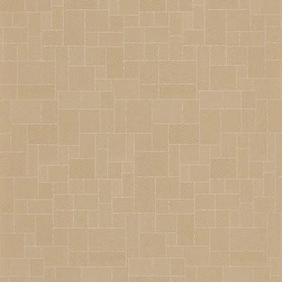 Casadeco Geometriai mintás modern barna vlies tapéta Kensai Noisette 53 cm X 10 m