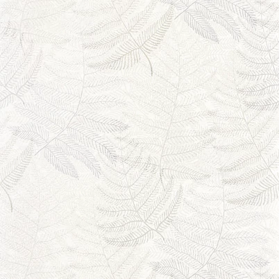 Casadeco Páfrány mintás fehér vinyl tapéta Yosemite Blanc Coton 53 cm X 10 m