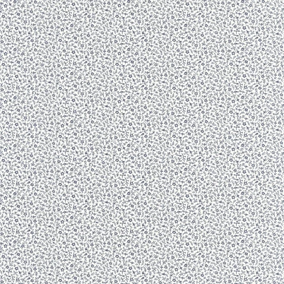Casadeco Apró virág mintás romantikus kék vlies tapéta Myosotis Bleu Marine/Blanc 53 cm X 10 m