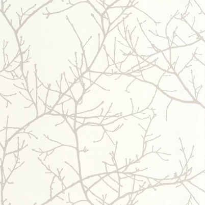 Casadeco Elegáns faág mintás törtfehér vinyl tapéta Vancouver Blanc Neige 53 cm X 10 m