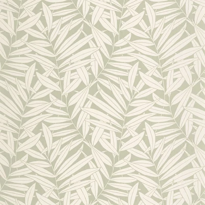 Casadeco Páfrány mintás halványzöld vlies tapéta Preston Vert Amande 53 cm X 10 m