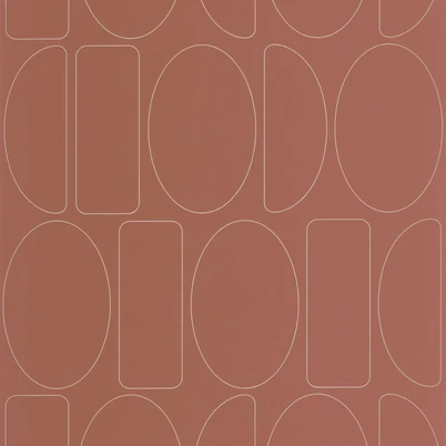 Casadeco Geometriai mintás modern terrakotta vlies tapéta Legerete Terracotta 53 cm X 10 m